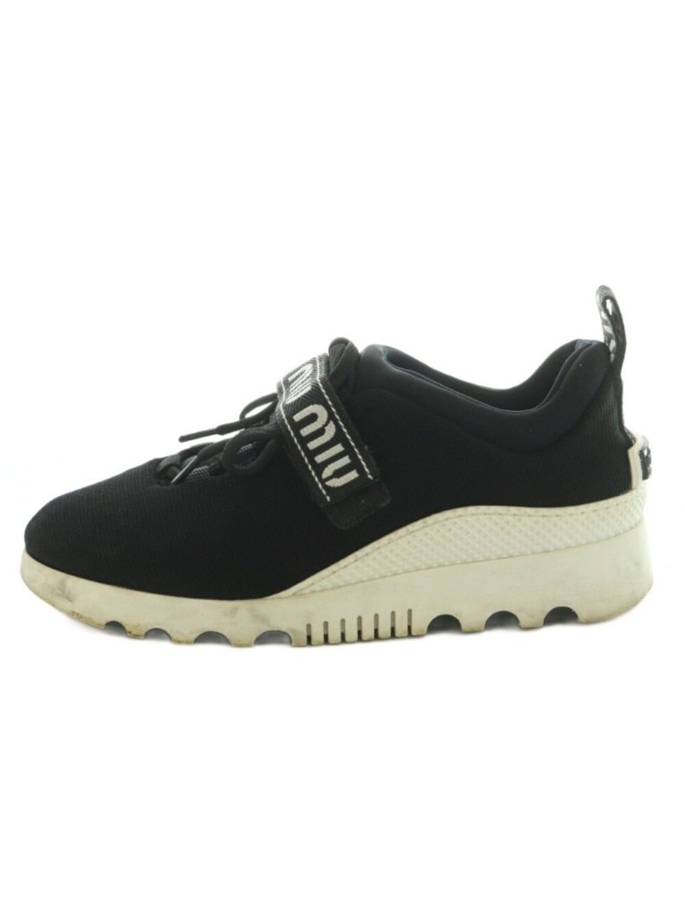 Miu Miu Maglia Maria Sneakers Shoes Black 613 37.5